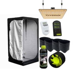 Kit de Cultivo para até 4 plantas Estufa de 80 + Led + Exaustor + Fertilizante